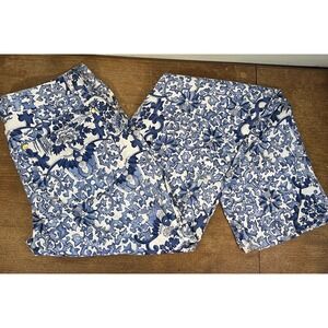 Ralph Lauren Sz.10 Pants Cotton Blue Floral Paisley Mcm